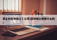 真正的区块链上巿公司[区块链公司做什么的]